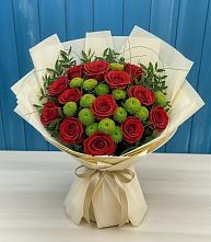 Букет цветов из:  Розы и Хризантемы #REPLACE_PRED# Уфе