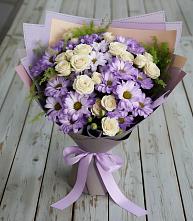 Букет цветов из:  Хризантемы и Розы в Уфе